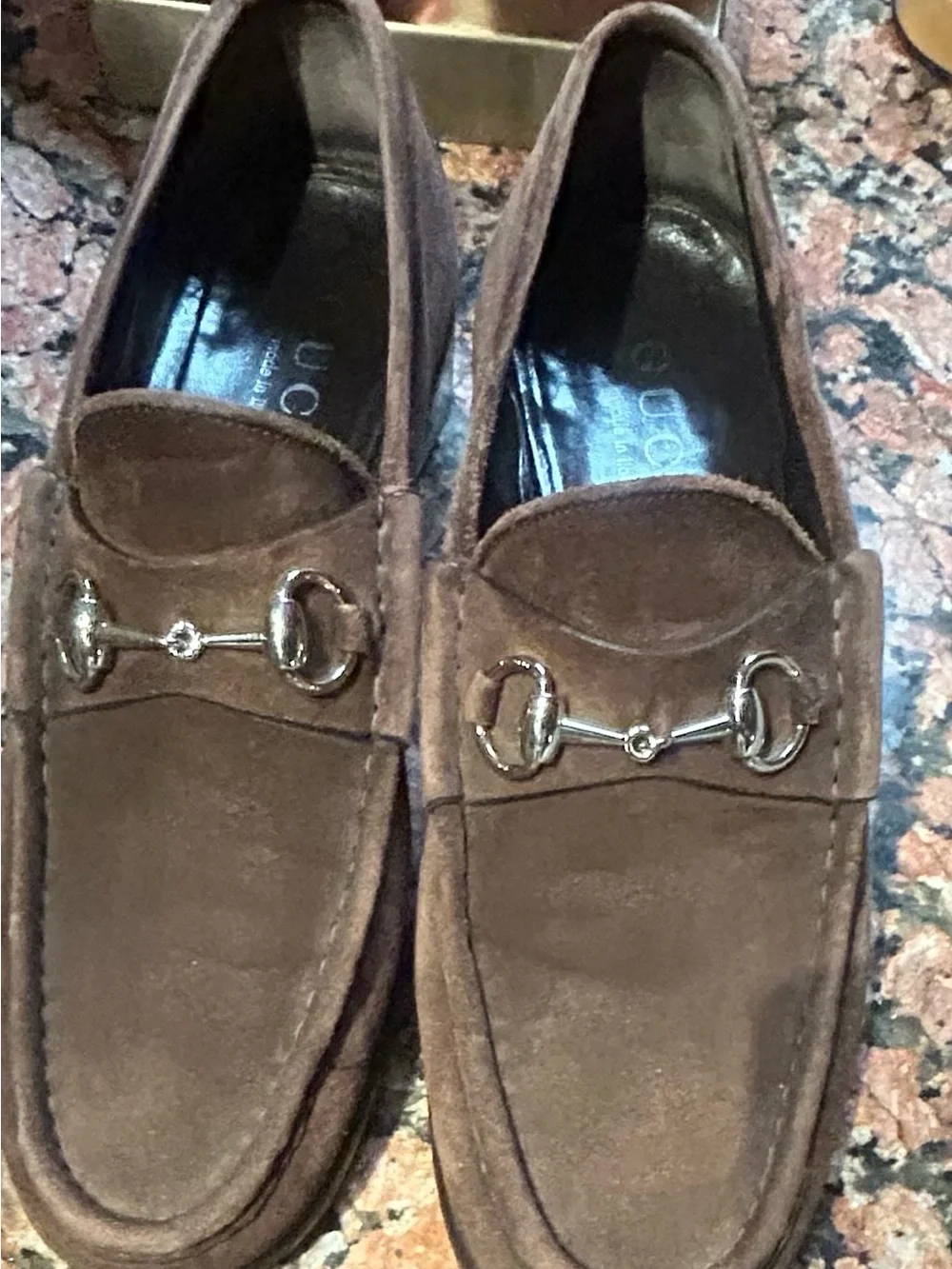 Gucci Men's Brown Suede Horsebit Loafers
